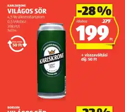 ALDI Karlskrone Világos Sör ajánlat