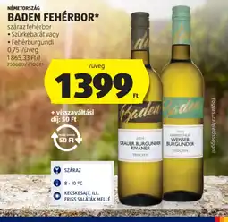 ALDI Baden Fehérbor ajánlat