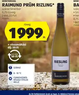 ALDI Raimund Prüm Rizling ajánlat