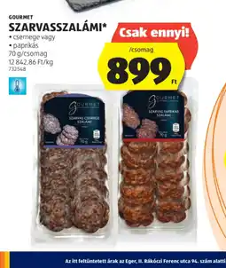 ALDI Gourmet Szarvasszalámi ajánlat