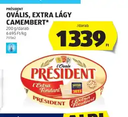 ALDI Président Ovális, Extra Lágy Camembert ajánlat
