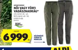 ALDI Adventuridge Női vagy Férfi Vadásznadrág ajánlat