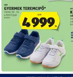 ALDI L&D Gyermek Teremcipő ajánlat
