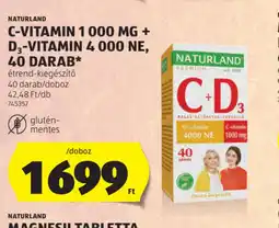 ALDI Naturland C-vitamin 1000 mg + D3-vitamin 4000 NE ajánlat