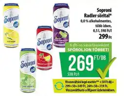 Coop Soproni Radler sörital ajánlat