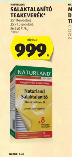 ALDI Naturland Salaktalanít Teakeverék ajánlat
