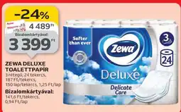 Auchan Zewa Deluxe toalettpapír ajánlat