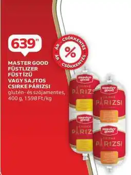 Auchan MASTER GOOD FÜSTLIZER FÜST ÍZŰ VAGY SAJTOS CSIRKE PÁRIZSI ajánlat