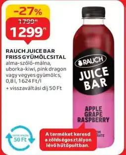 Auchan Rauch Juice Bar Friss Gyümölcsital ajánlat