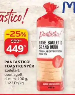 Auchan PANTASTICO! TOAST KENYÉR ajánlat
