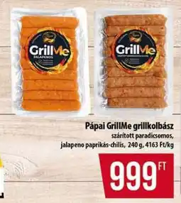Coop Pápai GrillMe grillkolbász ajánlat
