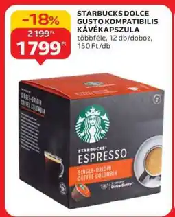 Auchan Starbucks Dolce Gusto Kompatibilis Kávékapszula ajánlat