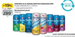 Auchan Dreher 24 Alkoholmentes Dobozos Sör ajánlat