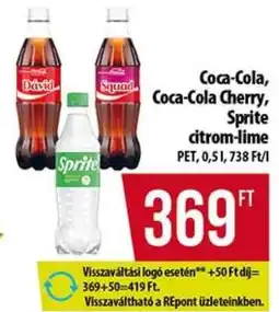 Coop Coca-Cola, Coca-Cola Cherry, Sprite citrom-lime ajánlat