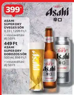 Auchan Asahi Super Dry üveges sör ajánlat