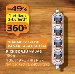 Auchan PICK BORJÚ MÁJAS ajánlat