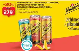 Auchan SCHWEPPES BITTER LEMON, CITRUS MIX, ORANGE VAGY PINK TONIC ajánlat