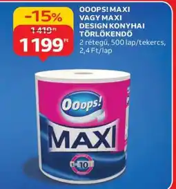 Auchan Ooops! Maxi vagy Maxi Design Konyhai Törlőkendő ajánlat