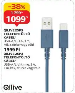 Auchan QILIVE 25P3 TELEFONTÖLTŐ KÁBEL ajánlat
