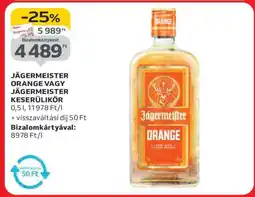 Auchan JÄGERMEISTER ORANGE VAGY JÄGERMEISTER KESERŰLIKŐR ajánlat