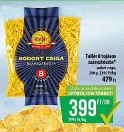 Coop Tallér 8 tojásos száraztészta ajánlat