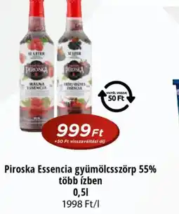 Real Piroska Essencia gyümölcsszörp 55% ajánlat