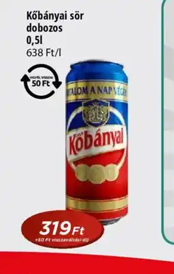 Real Kőbányai sör dobozos ajánlat