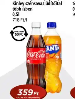 Real Coca-Cola, Fanta, Sprite, Kinley szénsavas üdítőital ajánlat