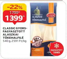 Auchan CLASSIC GYORS-FAGYASZTOTT ALASZKAI TŐKEHALFILÉ ajánlat