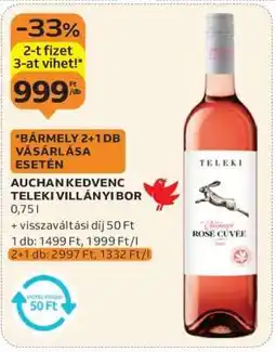 Auchan Auchan Kedvenc Teleki Villányi Bor ajánlat