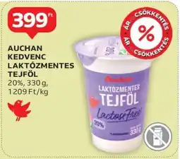 Auchan Auchan Kedvenc Laktózmentes Tejföl ajánlat