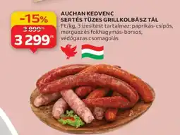Auchan Auchan Kedvenc Sertés Tüzes Grillkolbász Tál ajánlat