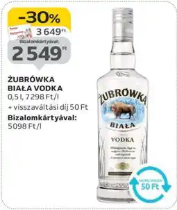 Auchan ZUBROWKA Biala vodka ajánlat