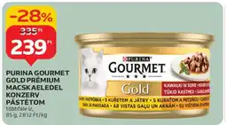 Auchan PURINA GOURMET GOLD PRÉMIUM MACSKAELEDEL KONZERV PÁSTÉTOM ajánlat