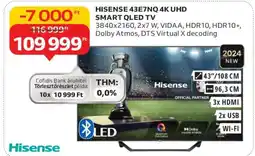 Auchan Hisense 43E7NQ 4K UHD Smart QLED TV ajánlat