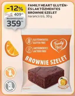 Auchan FAMILY HEART GLUTÉN- ÉS LAKTÓZMENTES BROWNIE SZELET ajánlat