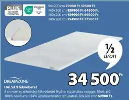 JYSK DREAMZONE HALSAN fekvőbetét ajánlat