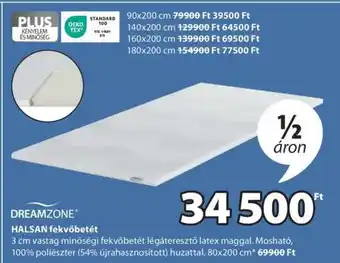 JYSK DREAMZONE HALSAN fekvőbetét ajánlat