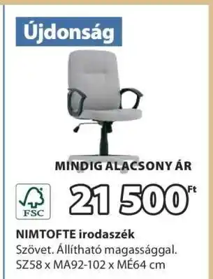 JYSK NIMTOFTE irodaszék ajánlat