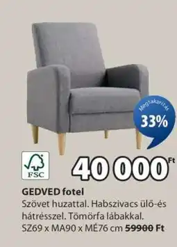 JYSK GEDVED fotel ajánlat