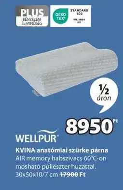 JYSK WELLPUR KVINA anatómiai szürke párna ajánlat
