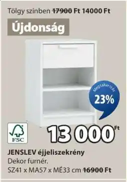JYSK JENSLEV éjjeliszekrény ajánlat