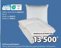 JYSK ALTA kacsatoll paplan ajánlat
