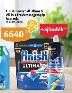 EcoFamily Finish Powerball Ultimate All in 1 Fresh mosogatógép kapszula ajánlat