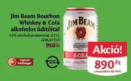 EcoFamily Jim Beam Bourbon Whiskey & Cola alkoholos üdítőital ajánlat
