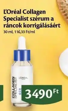 EcoFamily L'Oréal Collagen Specialist szérum a ráncok korrigálásáért ajánlat