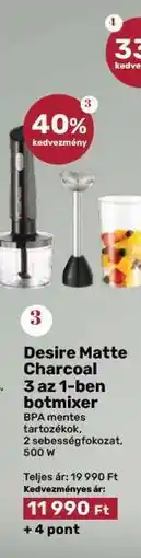 EcoFamily Desire Matte Charcoal 3 az 1-ben botmixer ajánlat