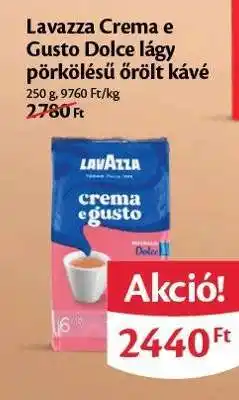 EcoFamily Lavazza Crema e Gusto Dolce lágy pörkölésű őrölt kávé ajánlat
