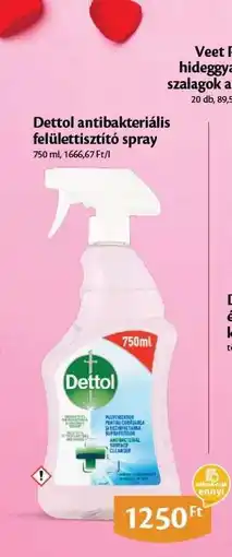 EcoFamily Dettol antibakteriális felülettisztító spray ajánlat