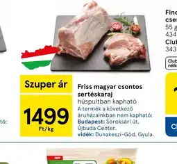 Tesco Friss magyar csontos sertéskaraj ajánlat